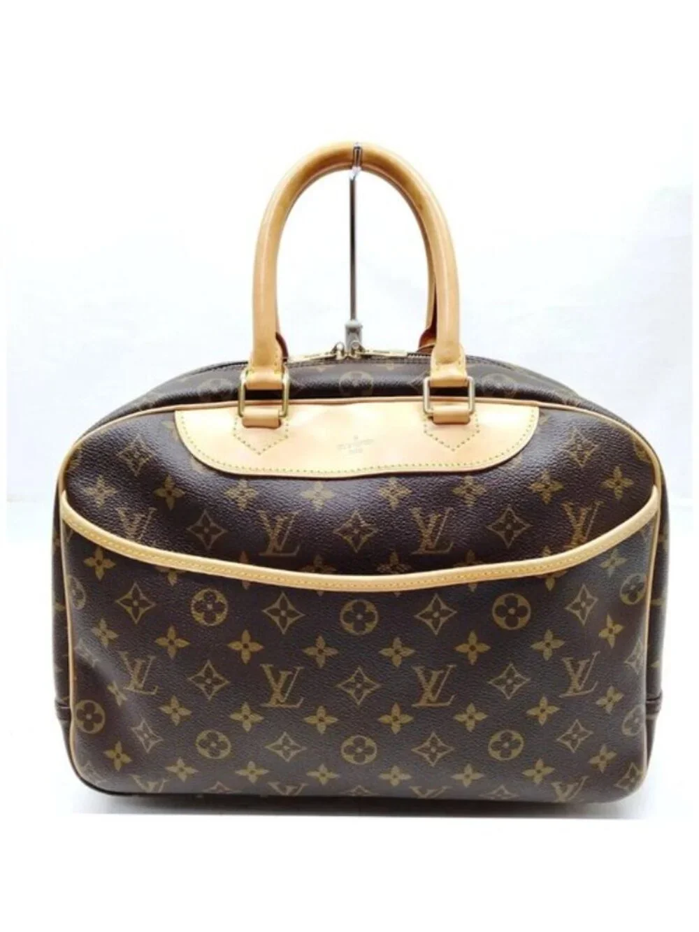 Authentic Louis Vuitton Deauville Monogram Vanity Top Handle Satchel Travel Bag